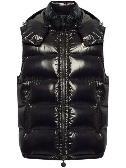Moncler Bormes high-shine padded gilet Black L20911A0026068950