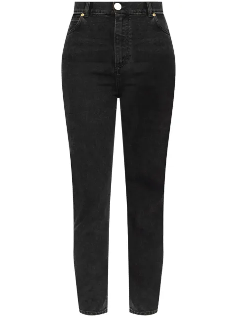 Balmain high-rise slim fit jeans Black DF1MG007DB67