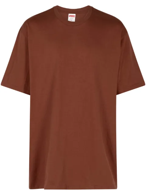 Supreme Paint cotton T-shirt Brown SU373