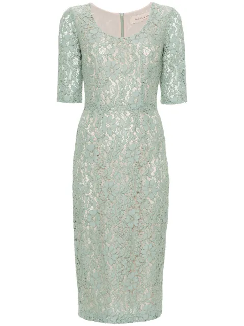 Blanca Vita Alnus lace midi dress Green ALNUS2562