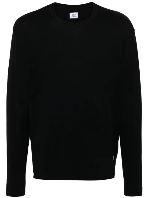 C.P. Company Sea Island Logo sweater Blue 16CMKN168A004037A