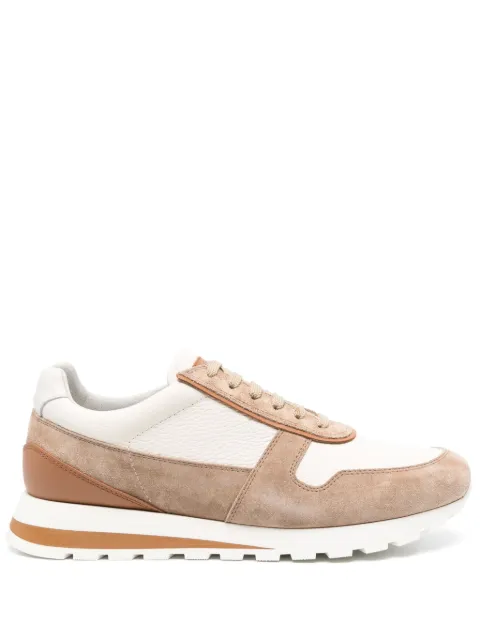 Brunello Cucinelli panelled leather sneakers Neutrals MZUAVLA289CQP17