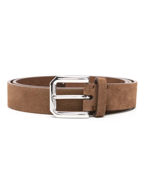 Brunello Cucinelli suede buckle belt Brown MAUGP317C8831