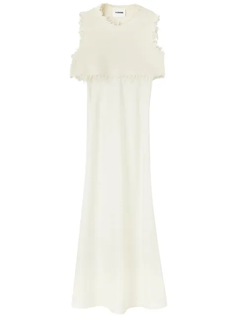 Jil Sander layered wool-silk blend dress White J03FV0108JTN371