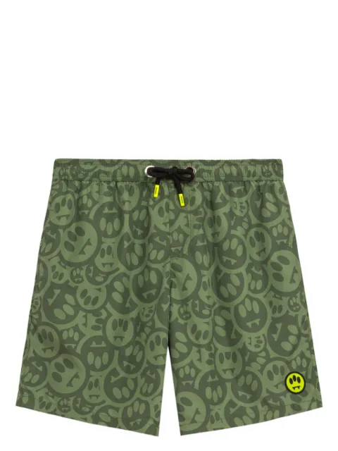 BARROW graphic print swimming shorts Green S4BWMASS156
