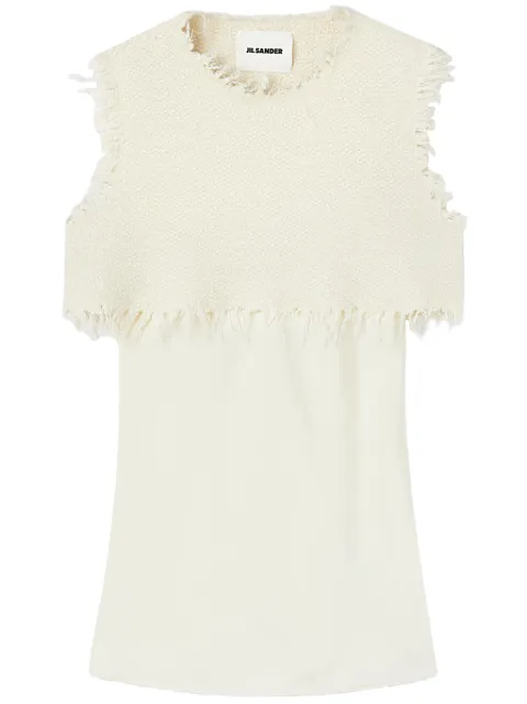 Jil Sander layered-design sleeveless top White J03FV0113JTN371