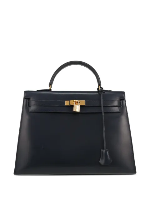 Hermès Pre-Owned Kelly 35 two-way handbag Black 408255
