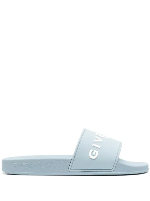 Givenchy logo-embossed slides Blue BH301TH1DB450