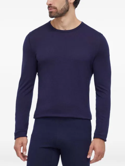 icebreaker long-sleeved logo-detail T-shirt Blue IB1043714011