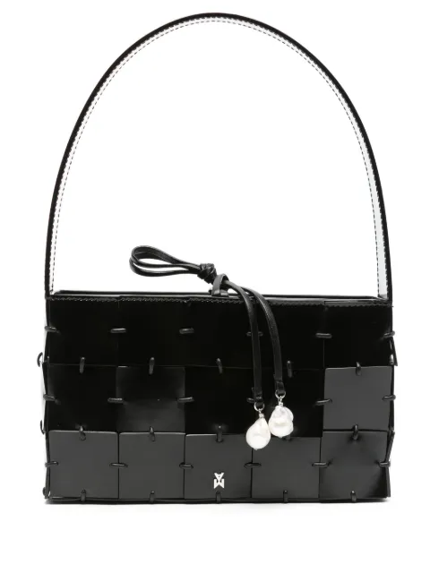 Amina Muaddi Mina leather tote bag Black MINASPAZZOLATO