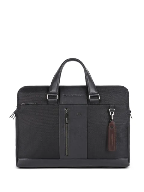 PIQUADRO logo-embossed panelled laptop bag Black CA3339BR2