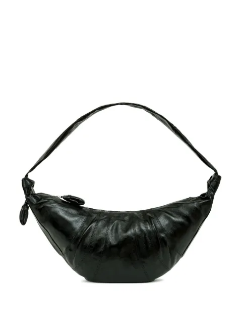 LEMAIRE large Croissant bag in coated cotton Black BG0000LF1329