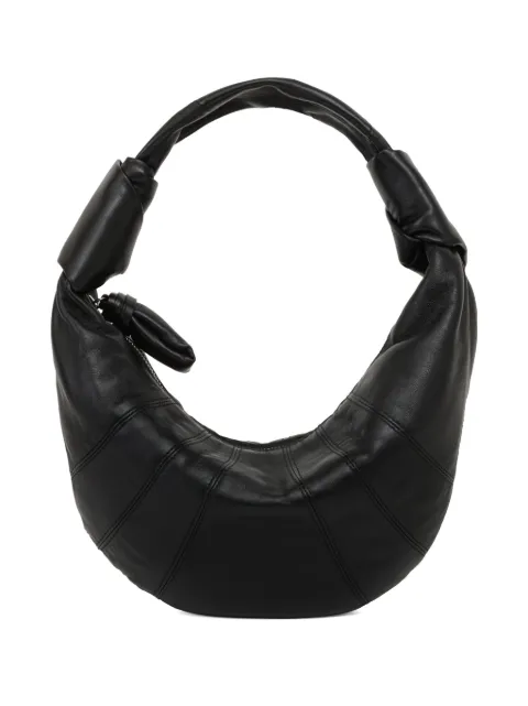LEMAIRE mini Fortune Croissant bag in leather Black BG0125LL095