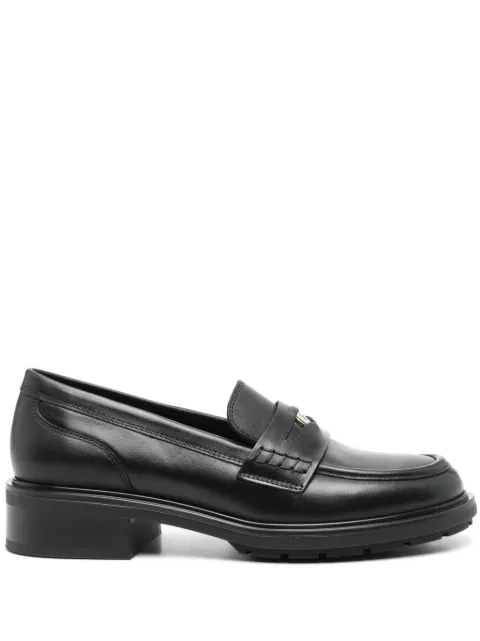 Tommy Hilfiger penny-slot leather loafers Black FW0FW08029
