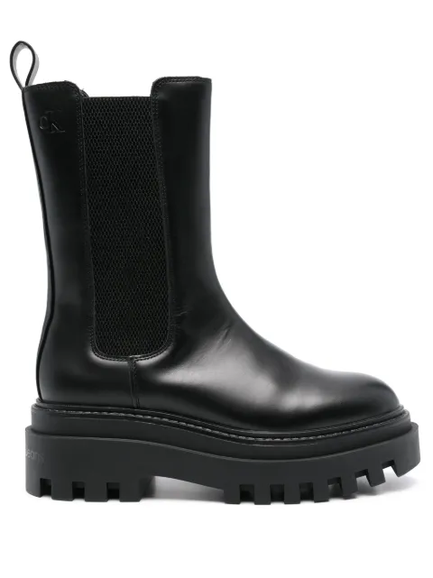 Calvin Klein Jeans leather boots Black YW0YW01542