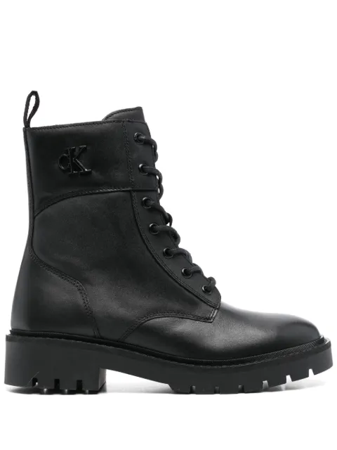 Calvin Klein Jeans leather boots Black YW0YW01550