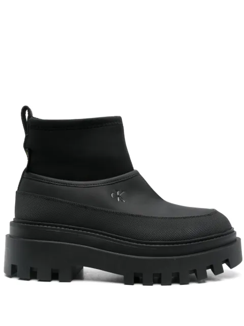 Calvin Klein Jeans logo-print boots Black YW0YW01560