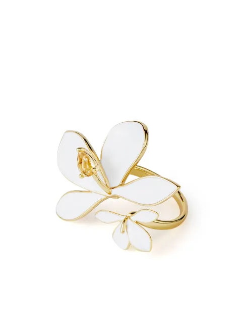 Shanghai Tang Ginger Flower enamel ring White V5WJR441EE00