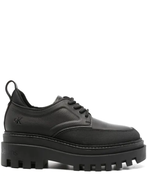 Calvin Klein Jeans flatform leather derby shoes Black YW0YW01502