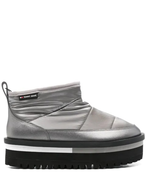 Tommy Jeans padded flatform rain boots Silver EN0EN02689