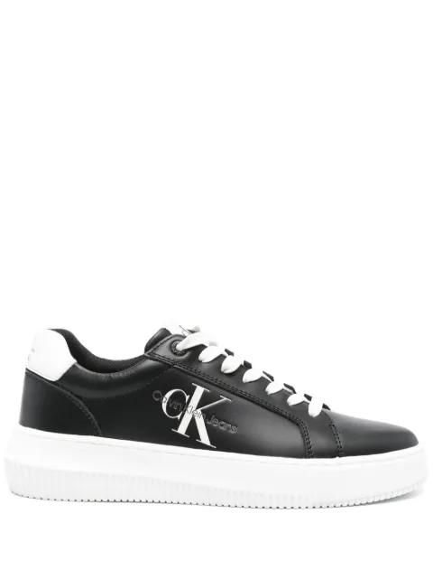 Calvin Klein Jeans logo-print leather sneakers Black YW0YW00823