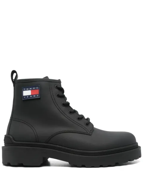 Tommy Jeans leather lace-up boots Black EM0EM01447