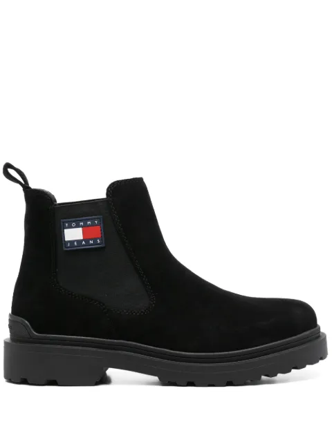 Tommy Jeans suede Chelsea boots Black EM0EM01468
