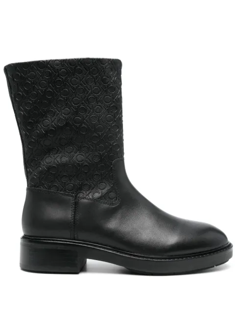Calvin Klein logo-embossed boots Black HW0HW02195