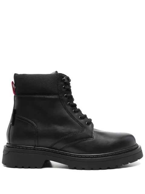 Tommy Jeans leather ankle boots Black EM0EM01446