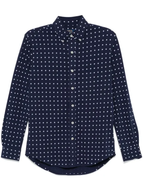 Polo Ralph Lauren square-print shirt Blue 710951941001