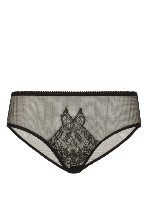 Dolce & Gabbana tulle-lace overlay briefs Black O2A15TON02W