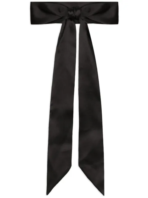 Dolce & Gabbana bow-embellished silk belt Black FB403AFU1NU
