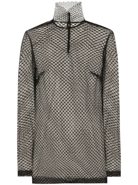 Dolce & Gabbana Mesh blouse Black F7AI7THLM83