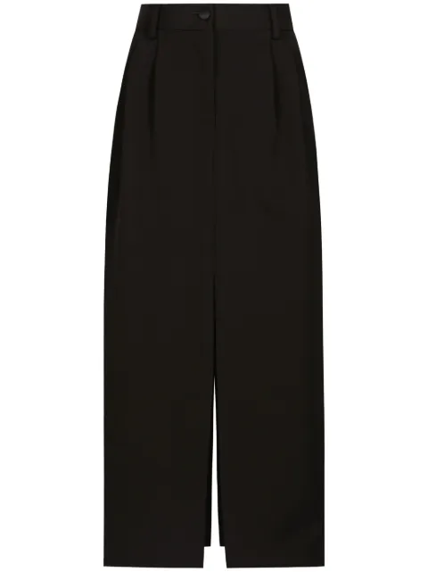 Dolce & Gabbana high-waisted straight skirt Black F4CZ8TFU21E