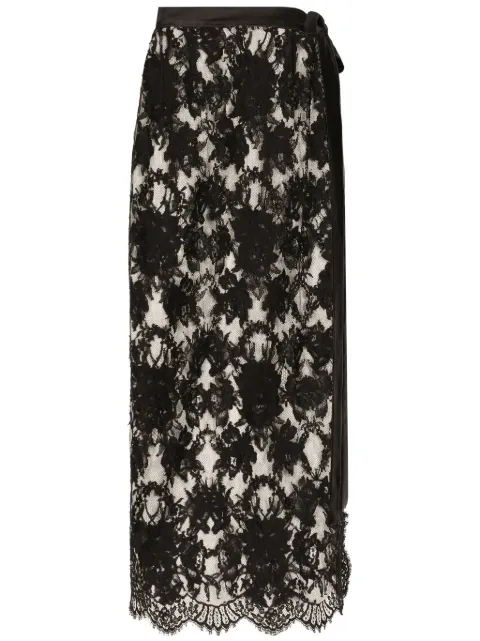 Dolce & Gabbana chantilly-lace midi skirt Black F4C2HTHLMQJ