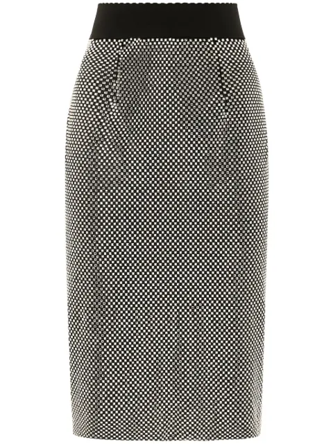 Dolce & Gabbana crystal-embellished skirt Silver F4C0KTHLSA0