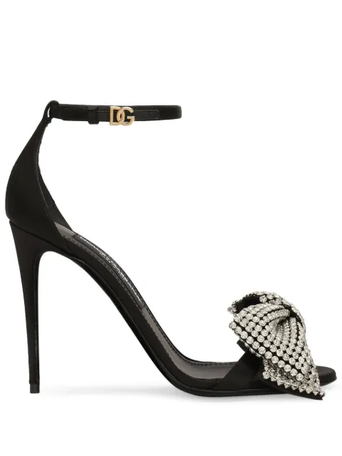 Dolce & Gabbana 105mm rhinestone sandals Black CR1793A9S43