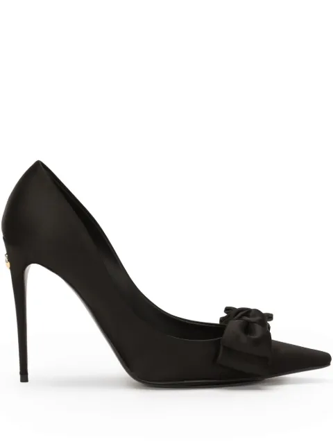 Dolce & Gabbana 105mm bow-detail pumps Black CD1892A3I64