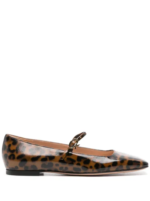 Gianvito Rossi Carla leopard-print ballerinas Neutrals G2224605CUONUI