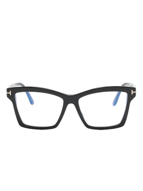 TOM FORD Eyewear T-hinge square-frame glasses Black TF5964B
