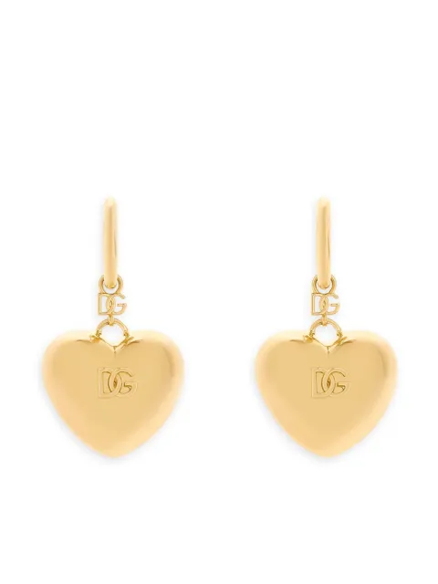 Dolce & Gabbana DG heart dangle earrings Gold WEQ8S1W1111