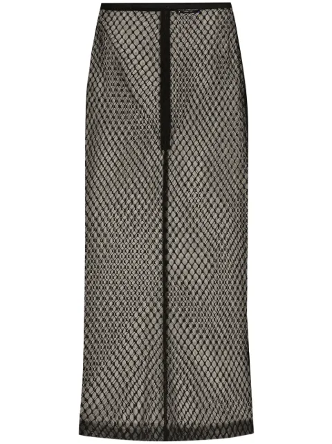 Dolce & Gabbana mesh pencil skirt Black F4C0CTHLM83