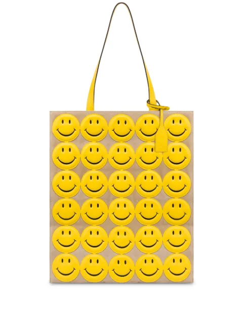 Moschino x Smiley leather shoulder bag Yellow A73078002