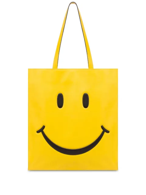 Moschino x Smiley leather shoulder bag Yellow A73058002