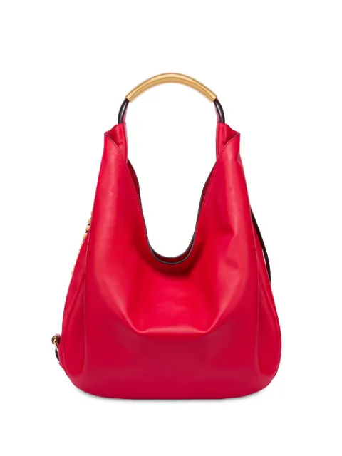 Moschino Handle Me leather shoulder bag Red A75948002