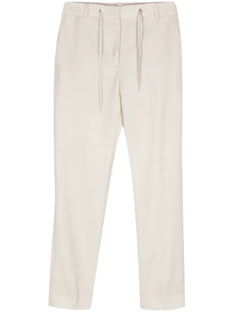 Eleventy lurex chambray slim trousers Neutrals J80PANE01TES0J124