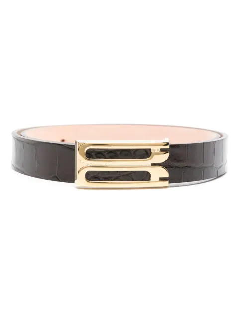 Victoria Beckham embossed-leather belt Brown 1324ABL005786A