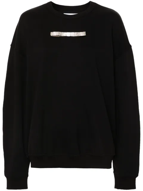 Loulou bow-embellished sweatshirt Black LOURTW0024016