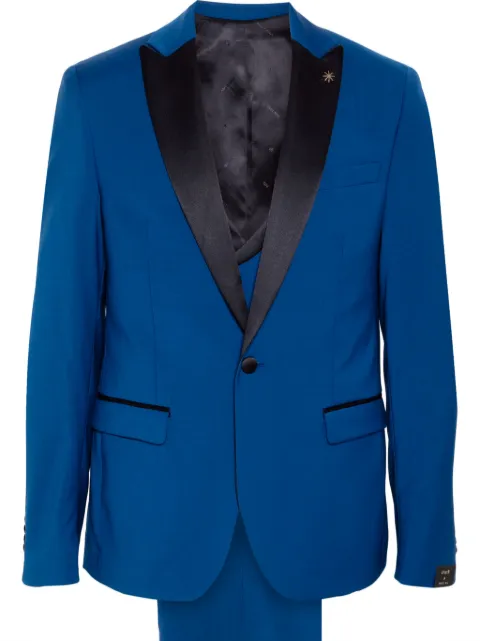 Manuel Ritz satin-trim suit Blue 3630ARW3149240000