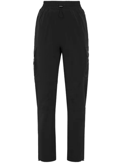 Plein Sport logo-print track pants Black AADCWJT2013STE003N